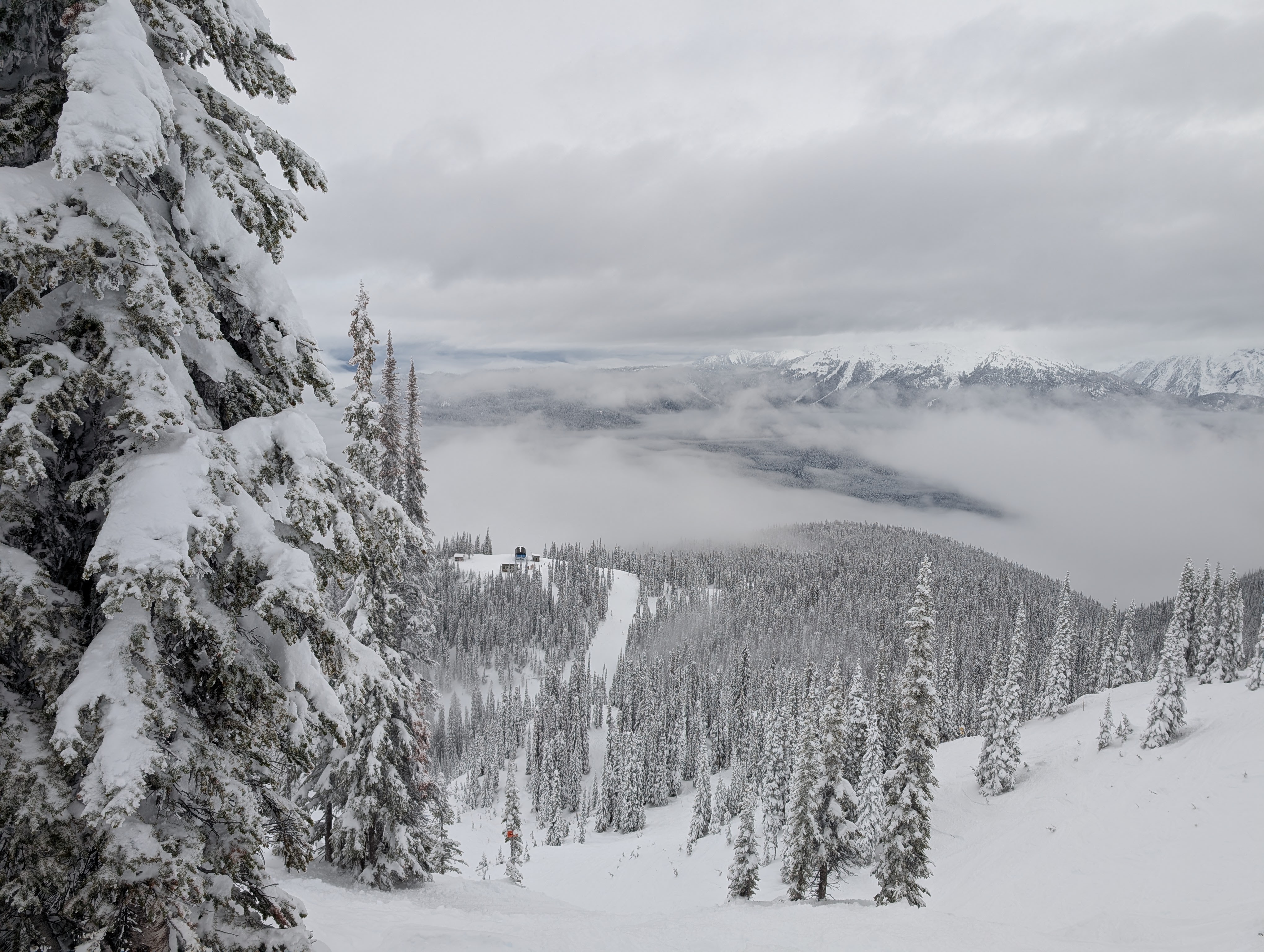 Overlooking Ripper chair from Lower North Bowl below Sweet Spot